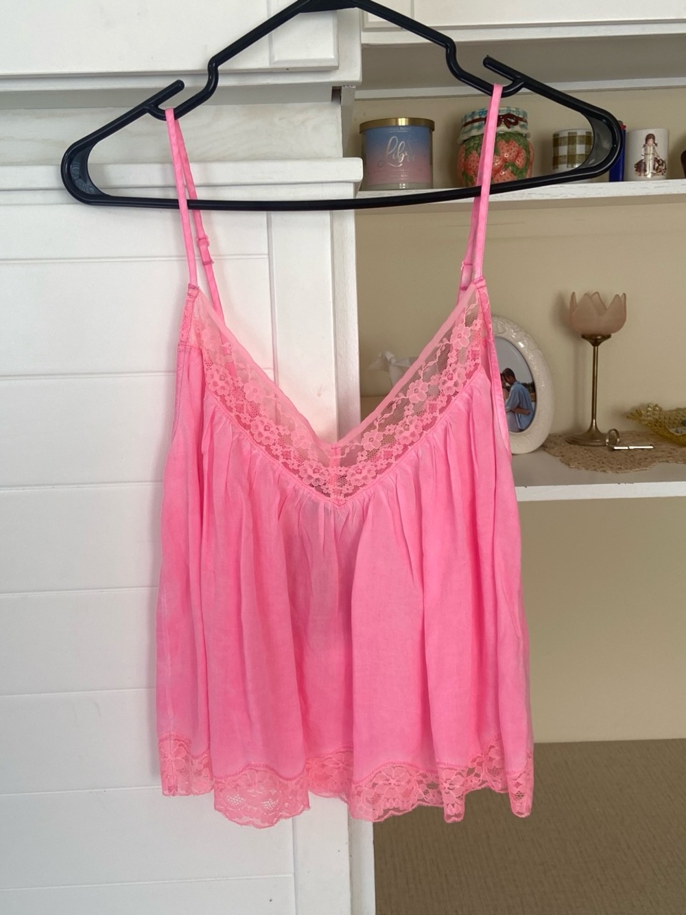 New With Tags Pink Lace Cami Top